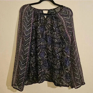 Lucky Brand Semi Sheer Blouse